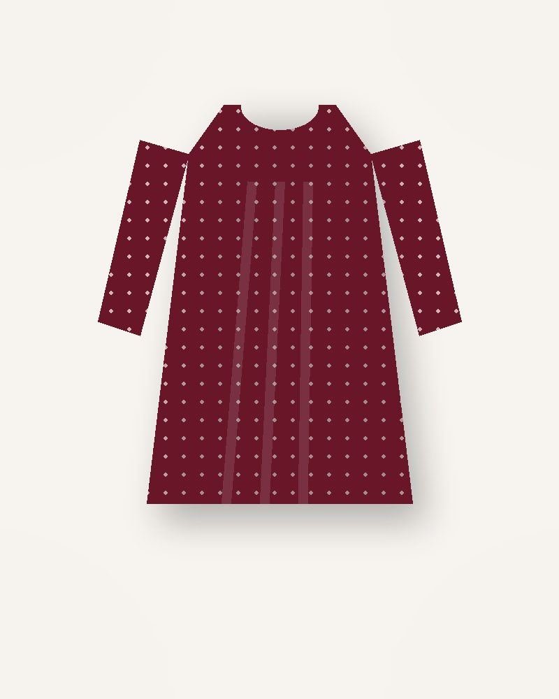 Luxe Maroon Lawn 3-Piece