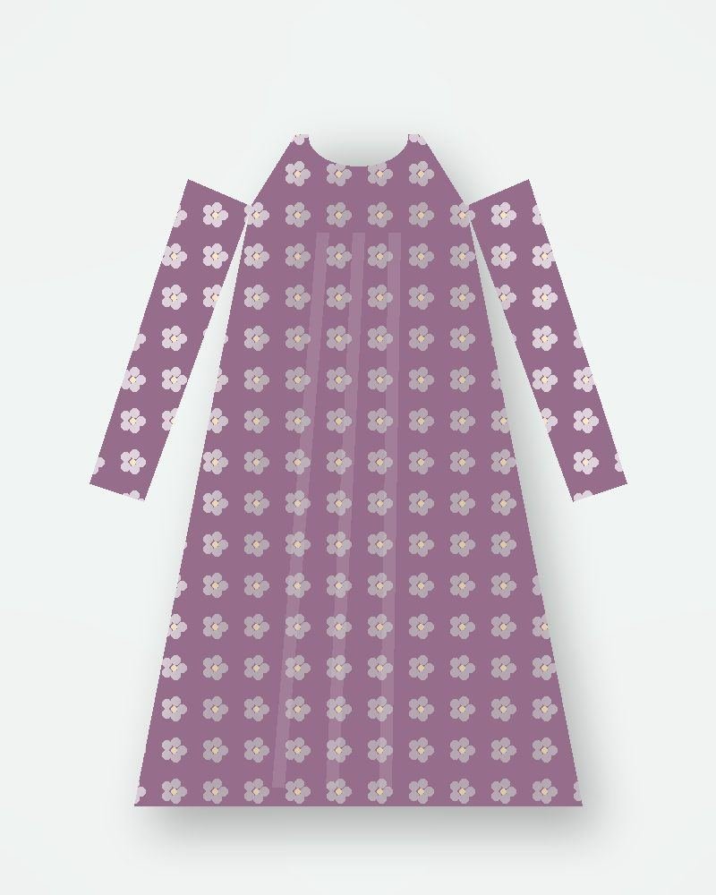 Minimal Mauve Abaya